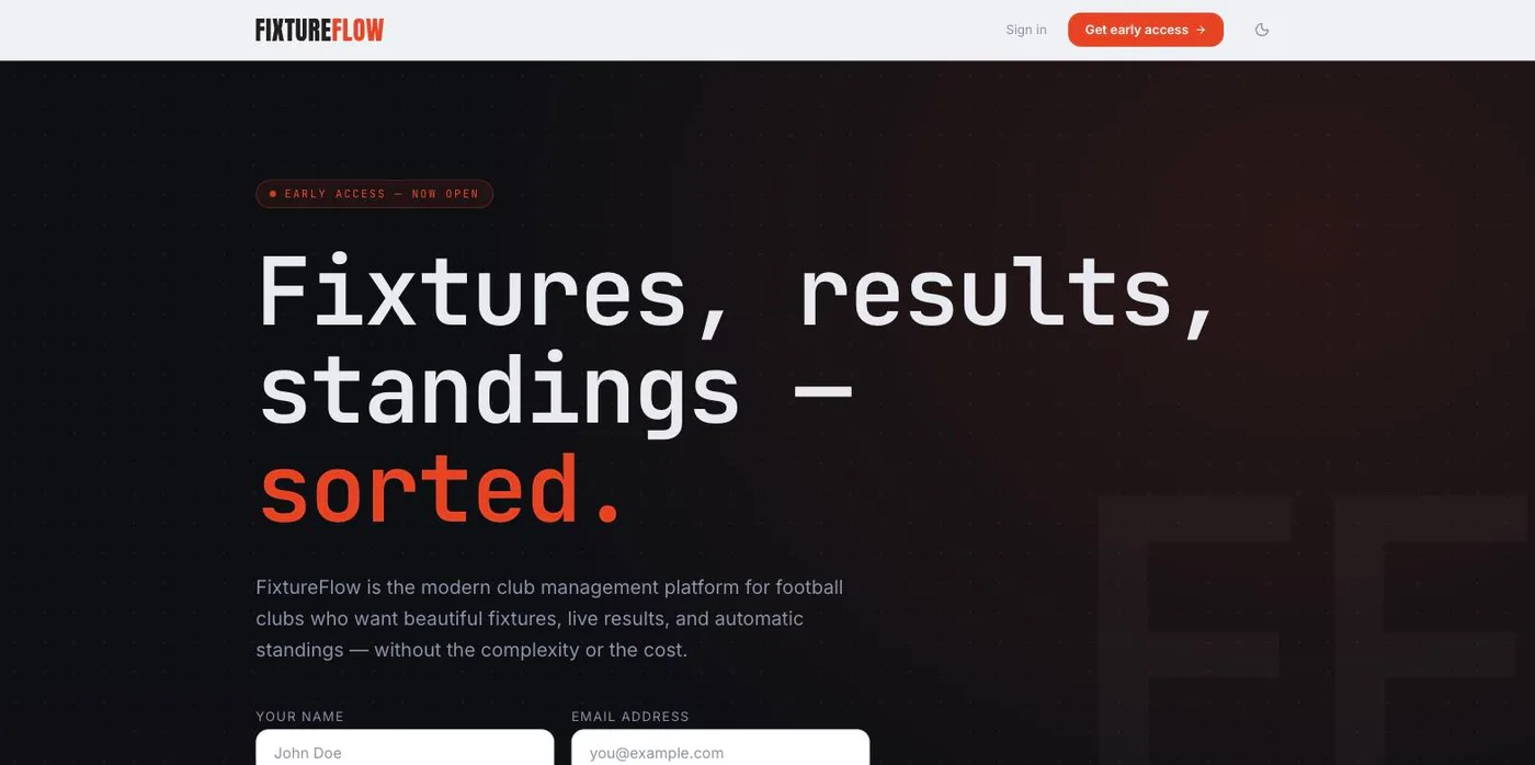 FixtureFlow website